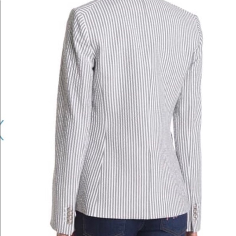 Veronica Beard Striped Seersucker Blazer - Picture 3 of 14